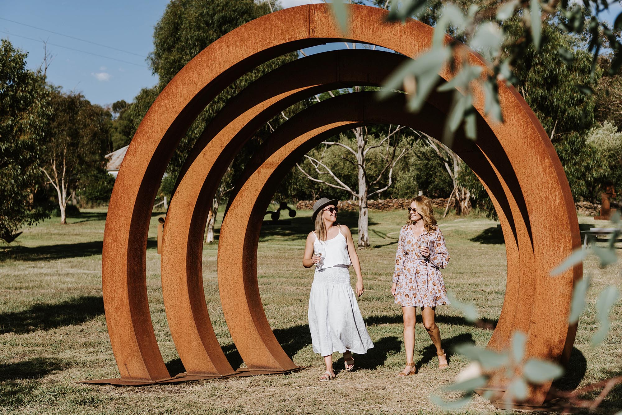 visiting sculptures in the garden mudgee wine
